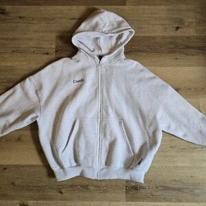 Comfrt Cloud Gray Zip-Up Hoodie Size MEDIUM